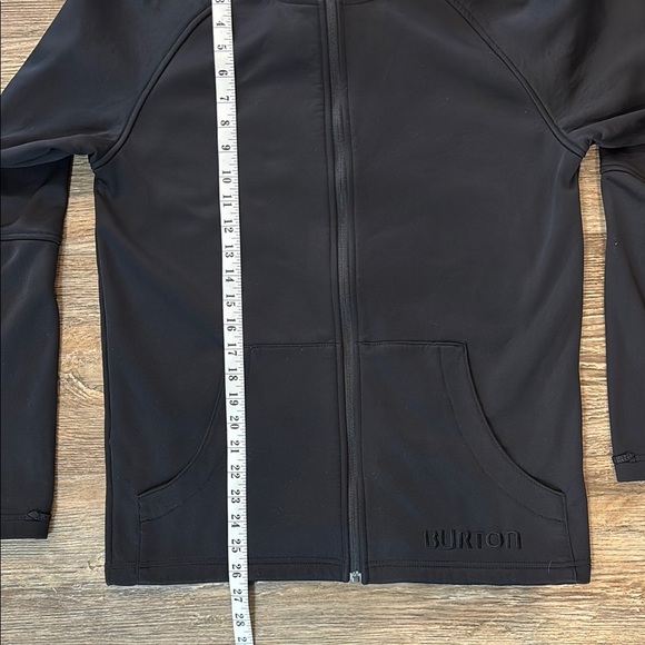 Burton Men's Size S Hoodie Jacket Full Zip Black on Black Logo Hidden Pocket - Picture 15 of 15